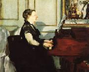 Edouard Manet Mme.Manet at the Piano Spain oil painting artist